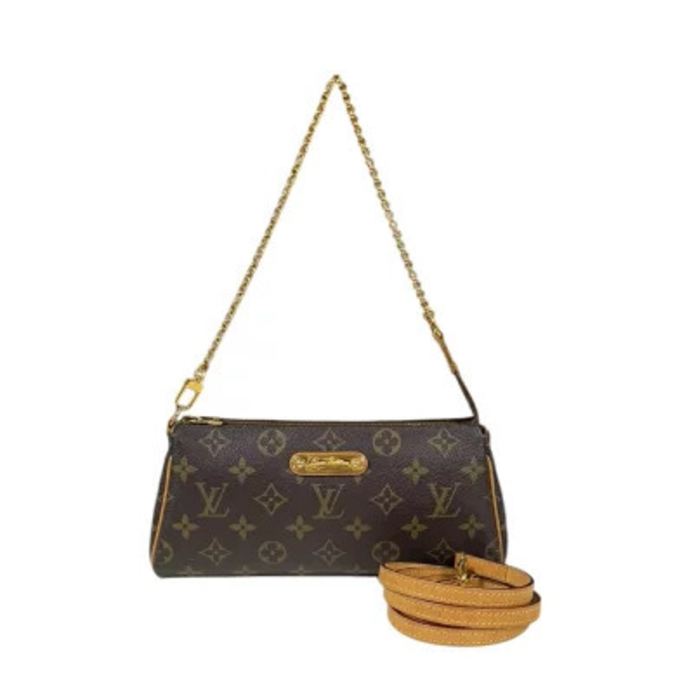 Louis Vuitton Eva Monogram Shoulder Bag Canvas Brown